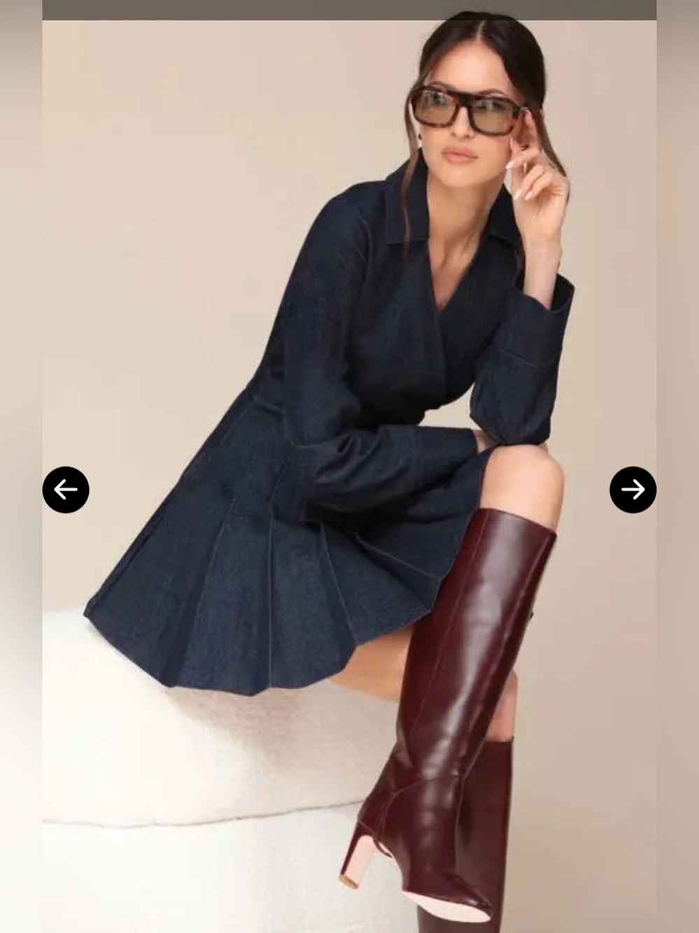 MRSP $189 Avec Les Filles Pleated Dress